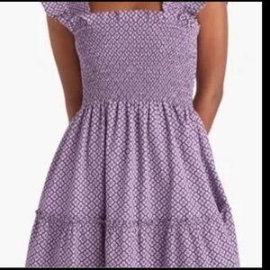 💜Hill House Lavender Patterned Midi Dress